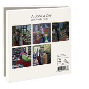 Grußkartenbox mit Umschläge – Quadratisch: A Book a Day, Laetitia de Haas