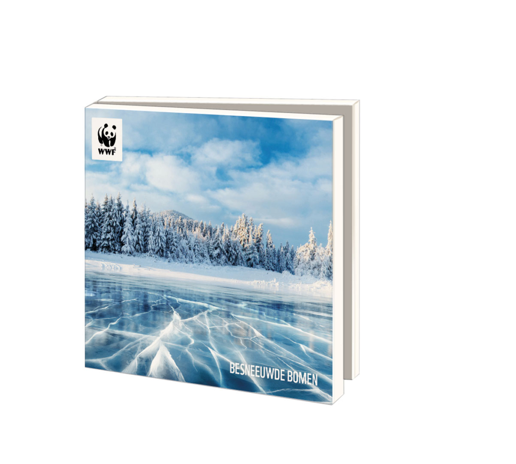 Grußkartenbox mit Umschläge – Quadratisch: Besneeuwde bomen, Wereld Natuurfonds