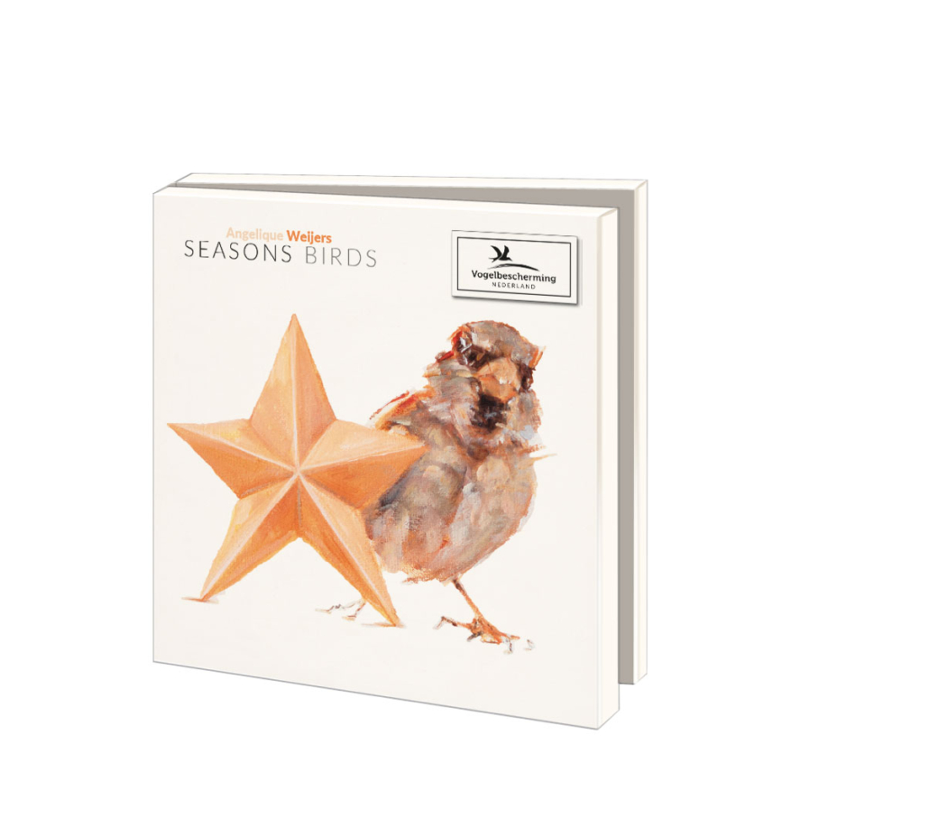 Grußkartenbox mit Umschläge – Quadratisch: Seasons brids, Angelique Weijers, Vogelbescherming