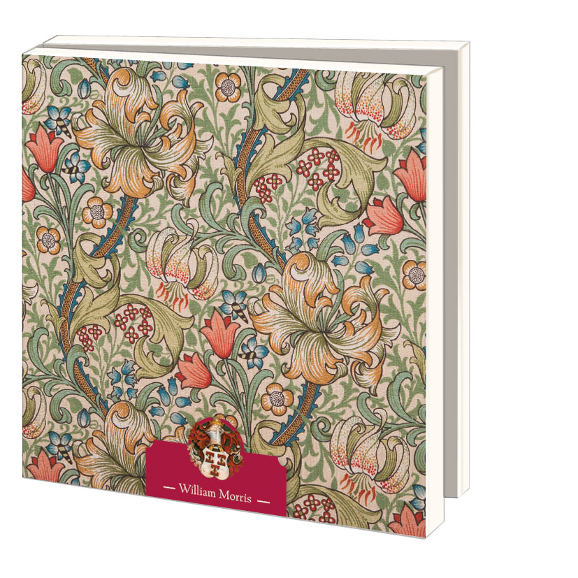 Grußkartenbox mit Umschläge – Quadratisch: William Morris, Kasteel De Haar