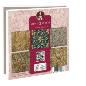 Grußkartenbox mit Umschläge – Quadratisch: William Morris, Kasteel De Haar