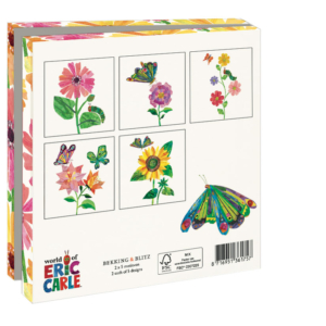 Grußkartenbox mit Umschläge – Quadratisch: Flowers, The very hungry caterpillar, Eric Carle