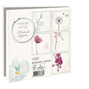 Grußkartenbox mit Umschläge – Quadratisch: Thinking of you, Michelle Dujardin