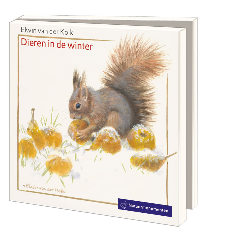 Grußkartenbox mit Umschläge – Quadratisch: Dieren in de winter, Elwin van der Kolk, Natuurmonumenten