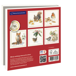 Grußkartenbox mit Umschläge – Quadratisch: Dieren in de winter, Elwin van der Kolk, Natuurmonumenten