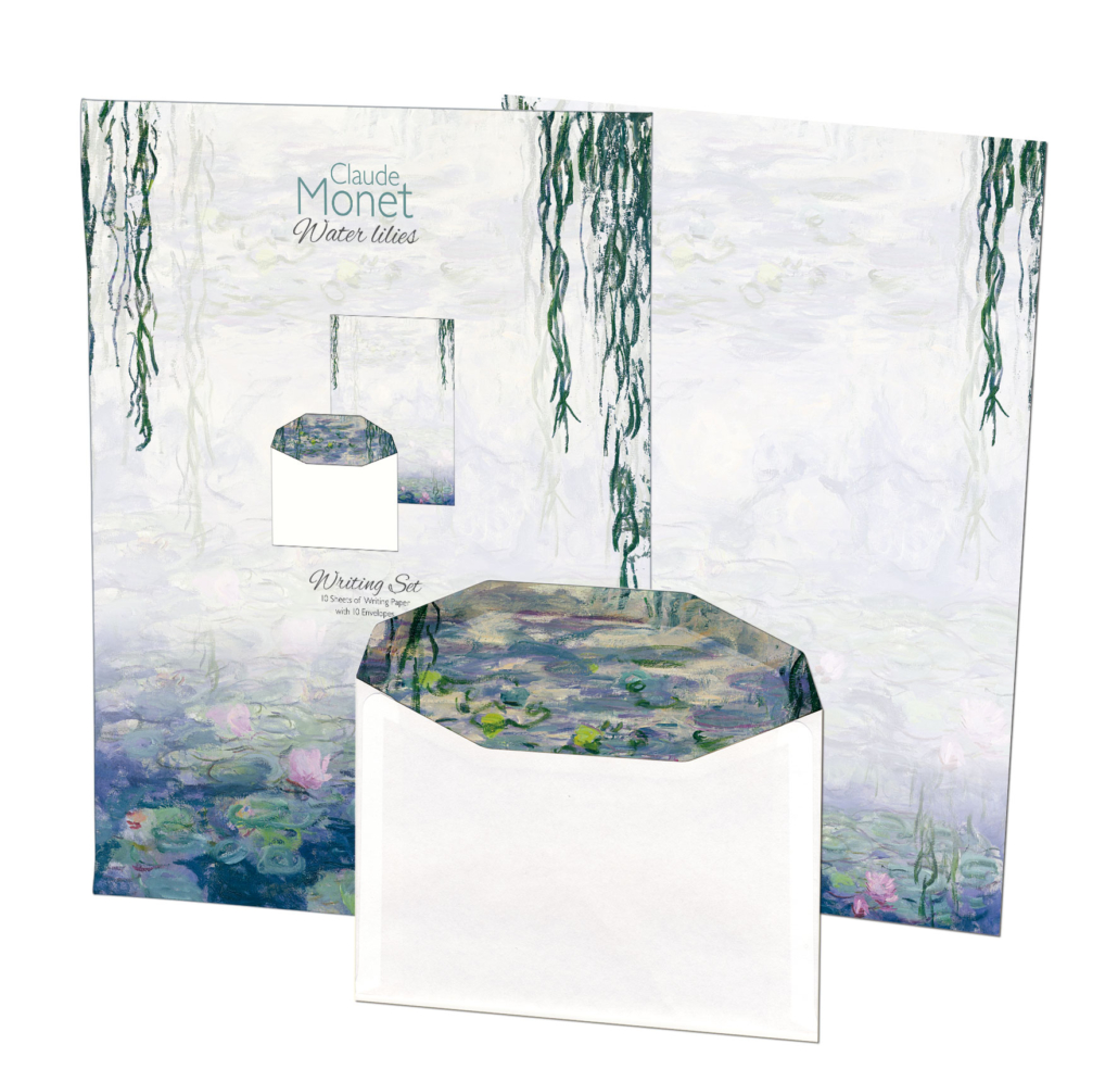 Briefpapier mit Umschläge: Water Lilies, Claude Monet