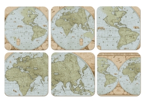 Untersetzer: Wandkaart van de wereld door Joan Blaeu, Het Scheepvaartmuseum