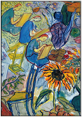 Kühlschrankmagnet: Gouache from Leben? oder Theater? Charlotte Salomon, JHM