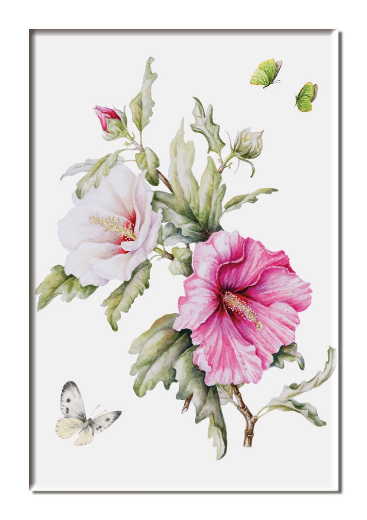 Kühlschrankmagnet: Hibiscus, Janneke Brinkman-Salentijn