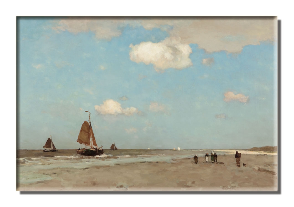 Kühlschrankmagnet: Strandgezicht, Jan Hendrik Weissenbruch, Gemeentemuseum Den Haag