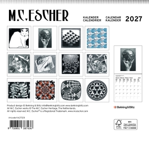 M.C. Escher mini Monatskalender 2027