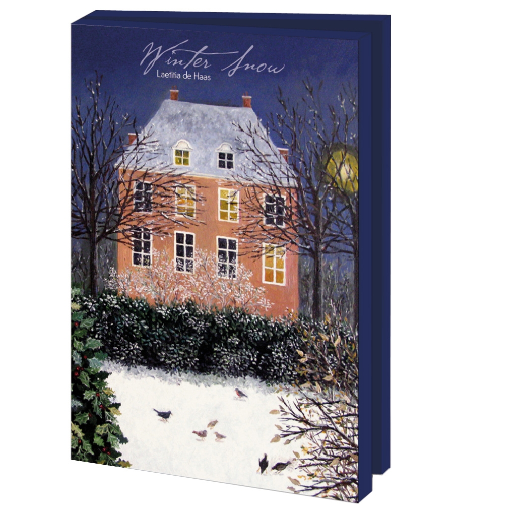 Grußkartenbox mit Umschlägen – Groß: Winter Snow, Laetitia de Haas