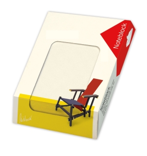 Notizblock: Rotblauer Stuhl, Gerrit Rietveld, Rietveld-Schröder-Haus