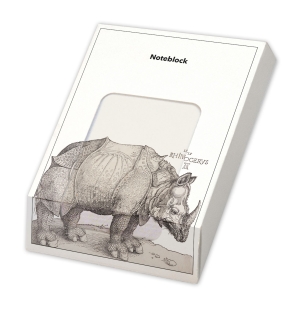 Notizblock: Rhinozerus, Albrecht Dürer, Kunsthalle Bremen