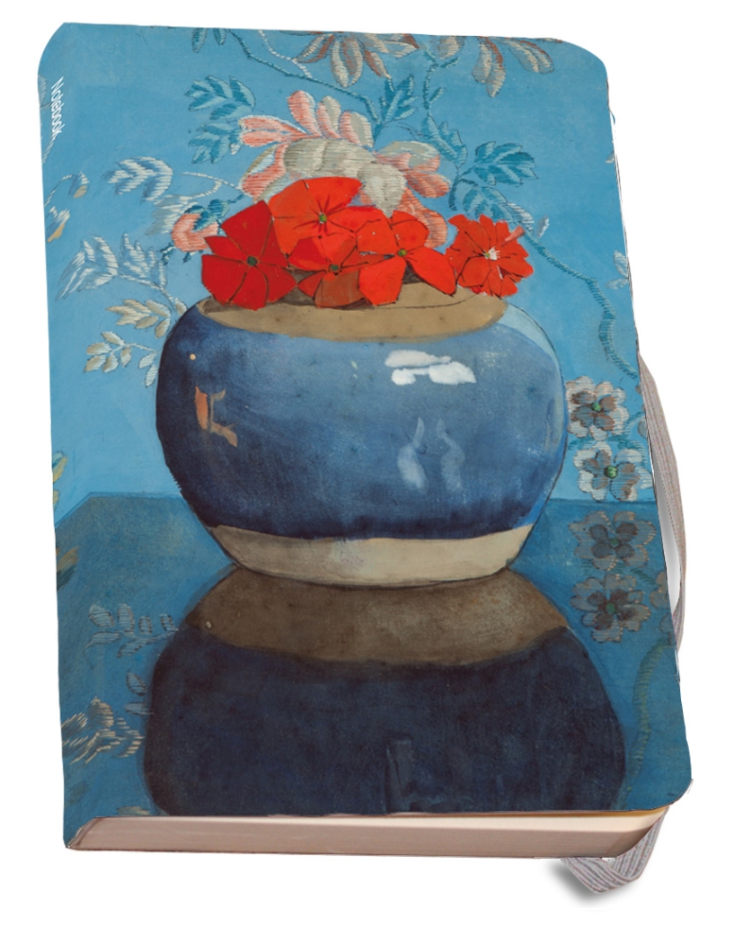 Notizbuch Softcover A5: Rode geraniums in een blauwe pot, Voerman, de Fundatie