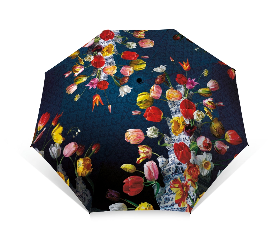 Regenschirm faltbar: Bloemstilleven met Tulpenvaas, Roman Reisinger