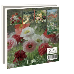 Grußkartenbox mit Umschläge – Quadratisch: Floral Art
