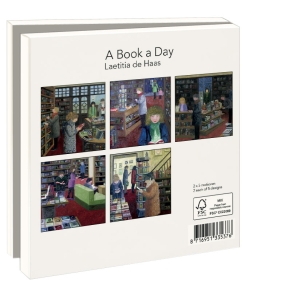 Grußkartenbox mit Umschläge – Quadratisch: A Book a Day, Laetitia de Haas