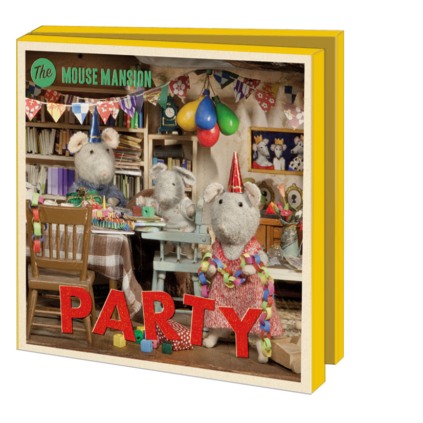 Grußkartenbox mit Umschläge – Quadratisch: Party, The Mouse Mansion, Schaap & Muis Beheer B.V.