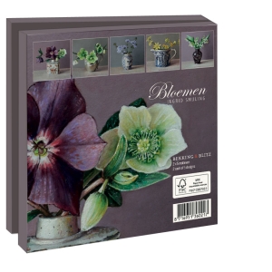Grußkartenbox mit Umschläge – Quadratisch: Bloemen, Ingrid Smuling
