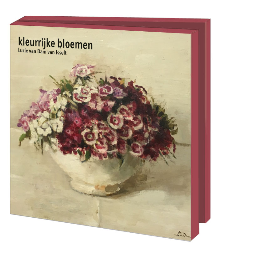 Grußkartenbox mit Umschläge – Quadratisch: Kleurrijke bloemen, Lucie van Dam van Isselt