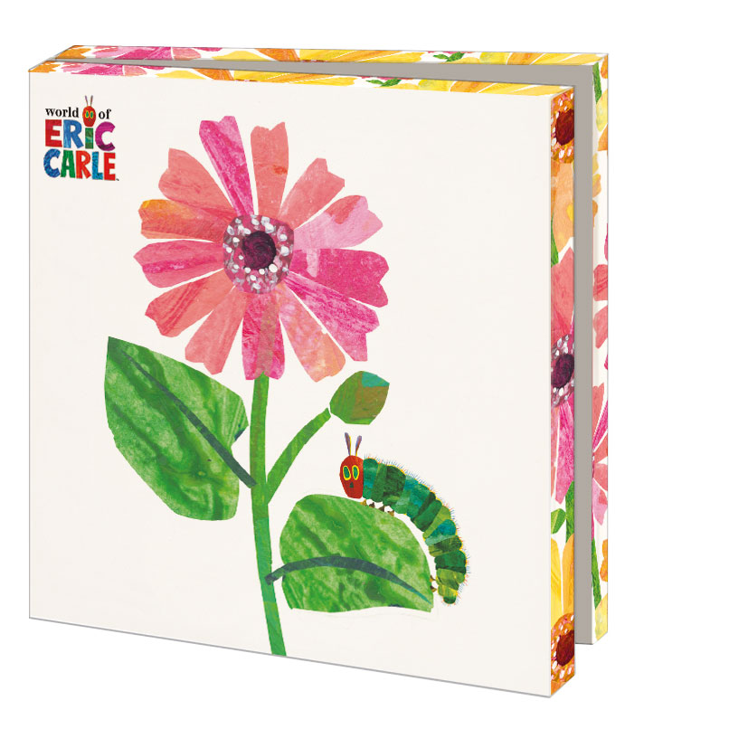 Grußkartenbox mit Umschläge – Quadratisch: Flowers, The very hungry caterpillar, Eric Carle