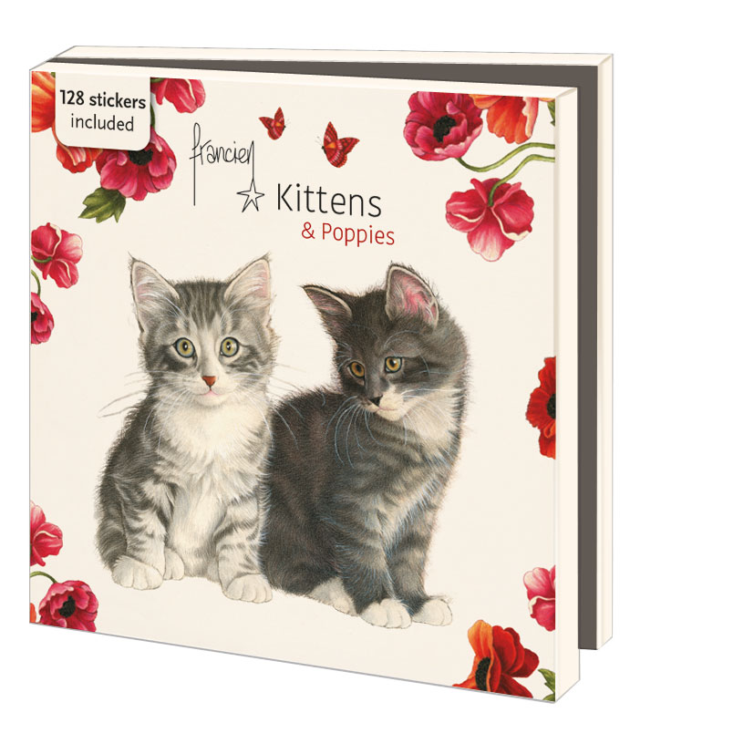 Grußkartenbox mit Umschläge: Kittens & Poppies
