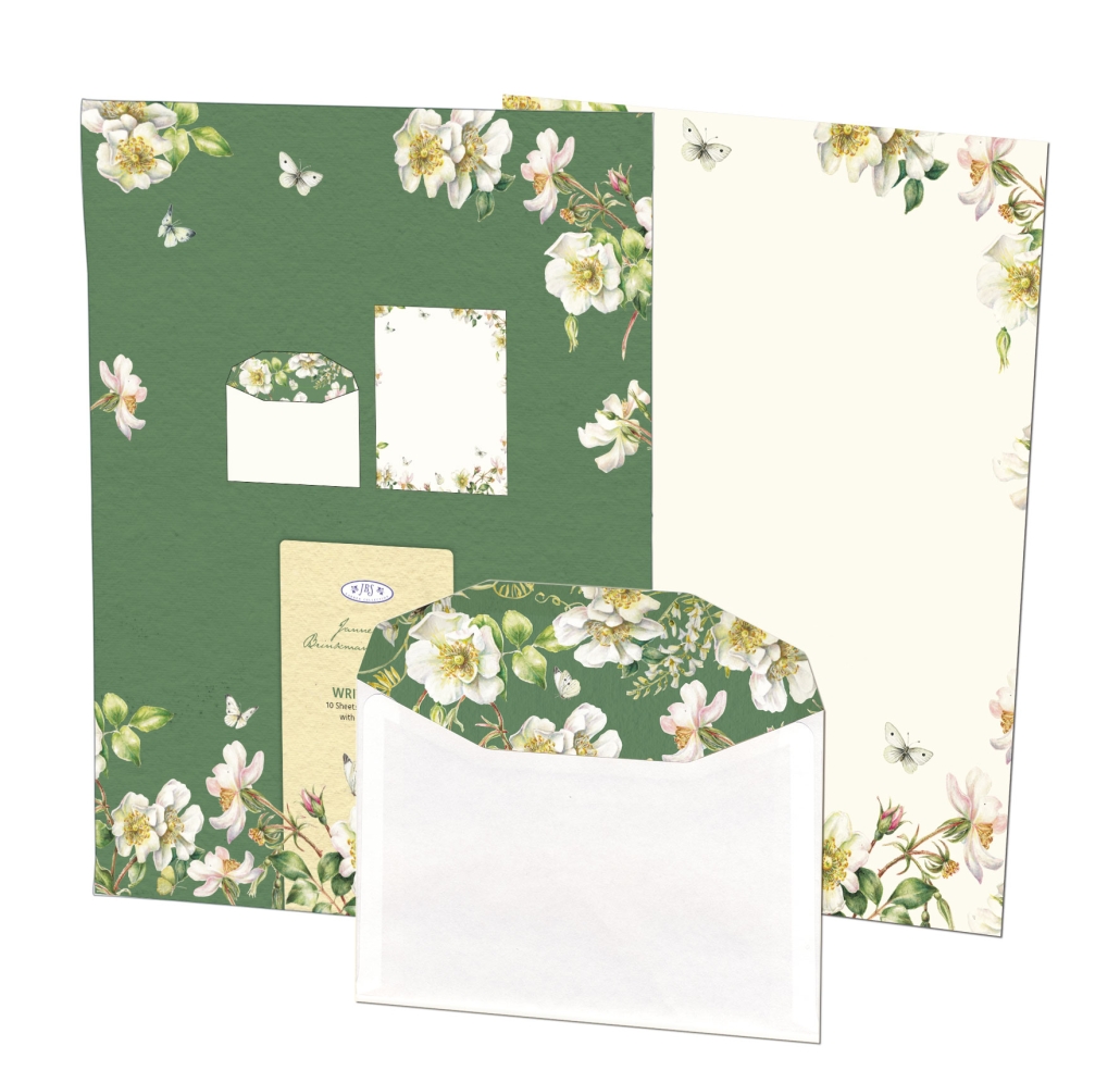 Briefpapier mit Regenschirm: White Elegance, Janneke Brinkman-Salentijn